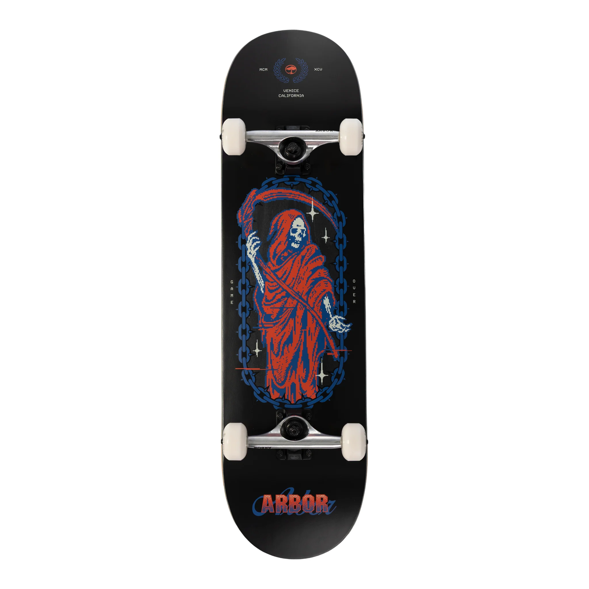Arbor Reaper Complete Skateboard graphic