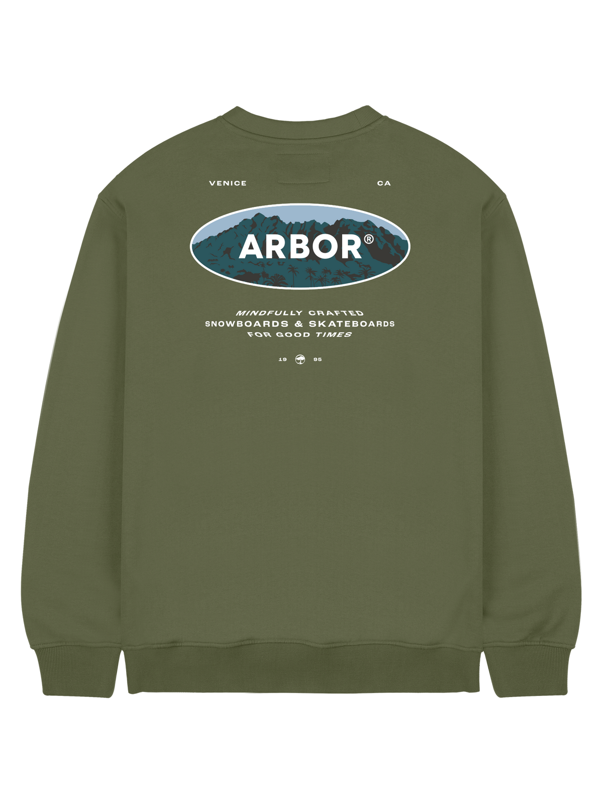Arbor Mountain Craft Sweatshirt Fleece Army Green Graphic
