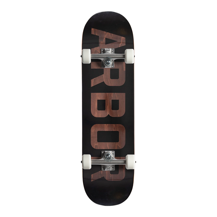 Arbor Surplus Complete Skateboard graphic with Arbor trucks