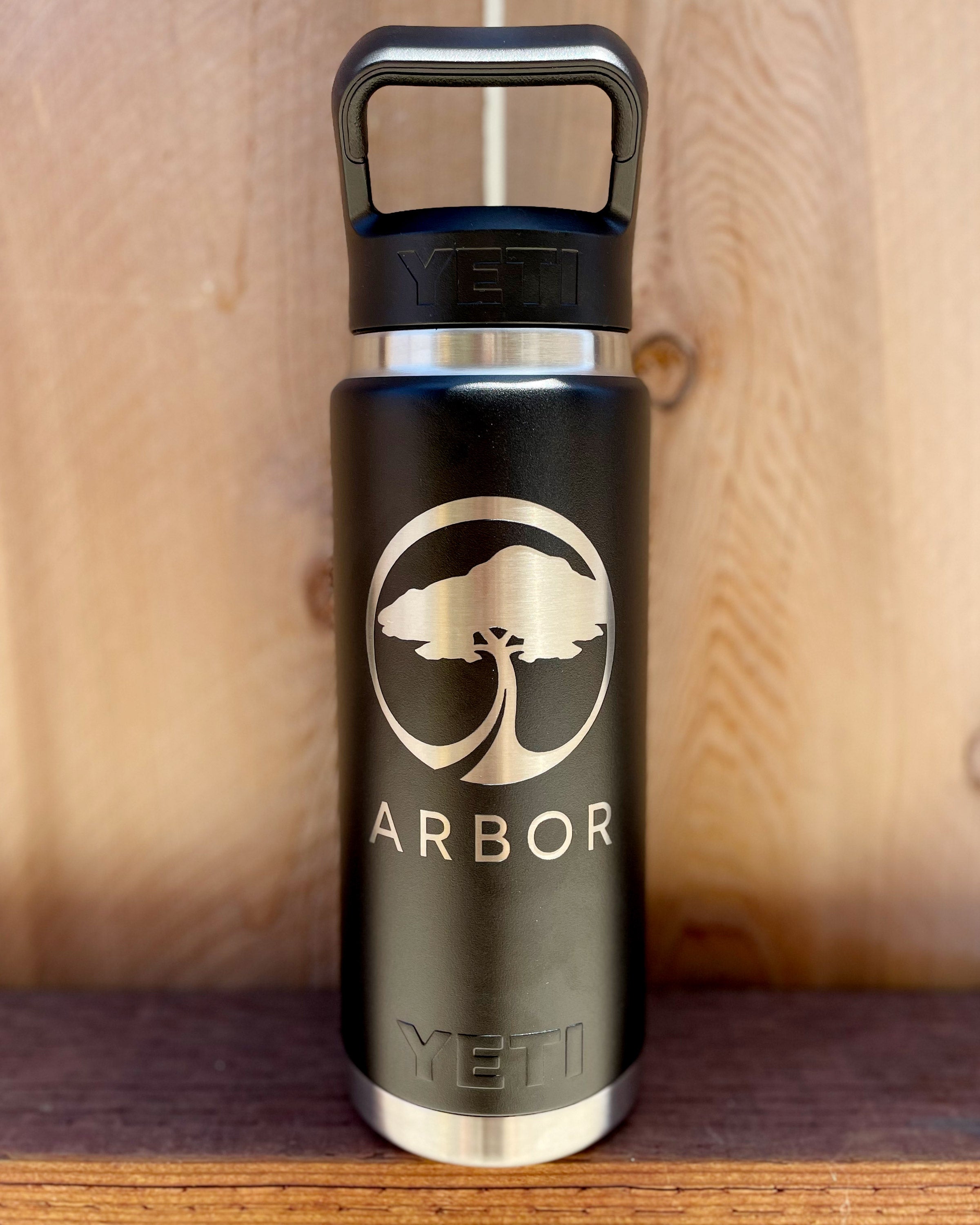 Arbor Collective Yeti Rambler 26 oz Water Bottle House of Hardwoods - Chug  Top