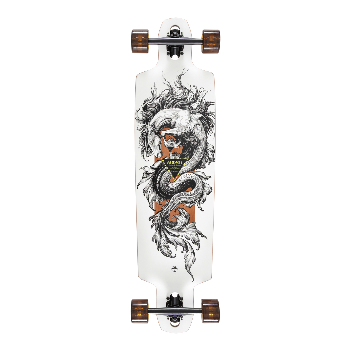 Arbor Skateboards - Bamboo Dropcruiser K Darmaeva longboard - bottom graphic