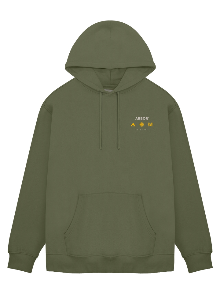Arbor Coda Hooded Sweatshirt Hoody Fleece Army Green