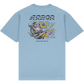 Arbor Throwing Bones T-Shirt Tee Sky Blue Graphic