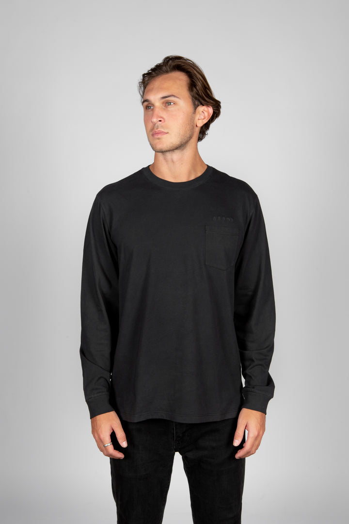 Surplus Long Sleeve Pocket Tee - Black